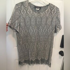Sharade Nights Vintage Silver tassled Shirt